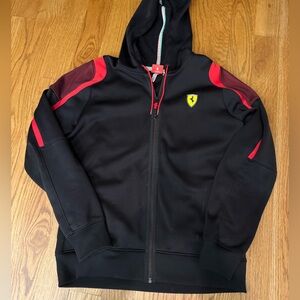 Ferrari Black and Red zip hoodie